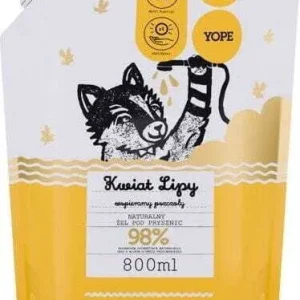 Luonnonmukainen lehmusblomien suihkugeeli täyttöpakkaus 800ml YOPE