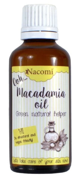 50 ml makadamiapähkinäöljyä kuiville hiuksille ja iholle NACOMI