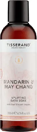 Mandariini & Rautayrtti eksoottinen kylpyvaahto Mandariini & May Chang piristävä kylpyvesi 200 ml TISSERAND
