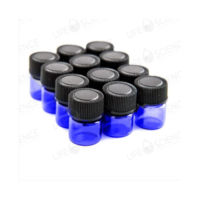 1 ml metalli koboltin sininen pullo tippalukolla (12-pack)