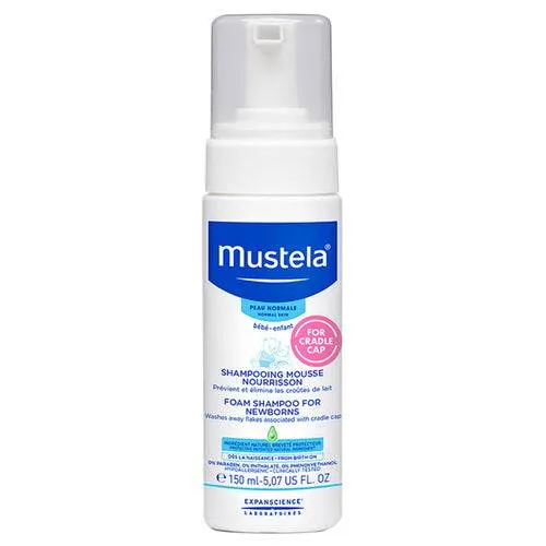 Mustela -vaahto shampoo vastasyntyneille
