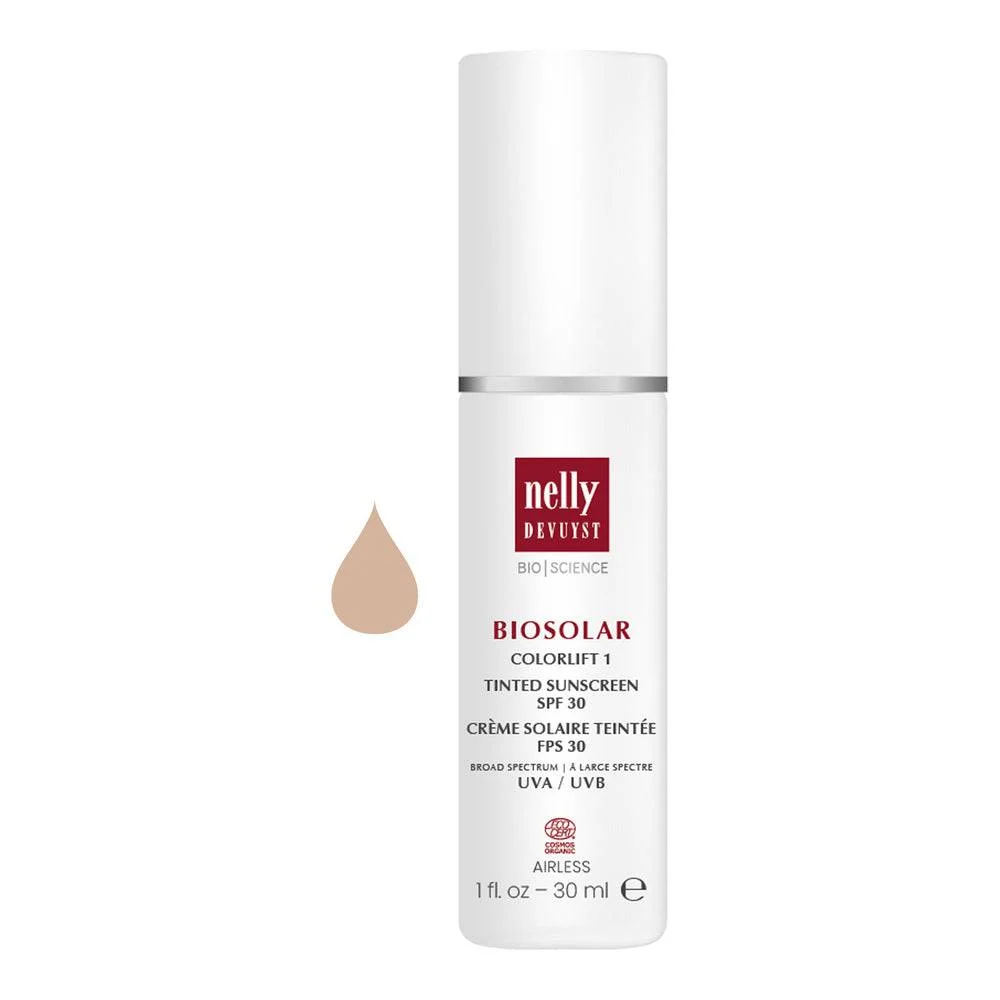 Nelly DeVuyst Colorlift Biosolar sävytetty Susncreen SPF 30 30 ml / 1,01 fl oz
