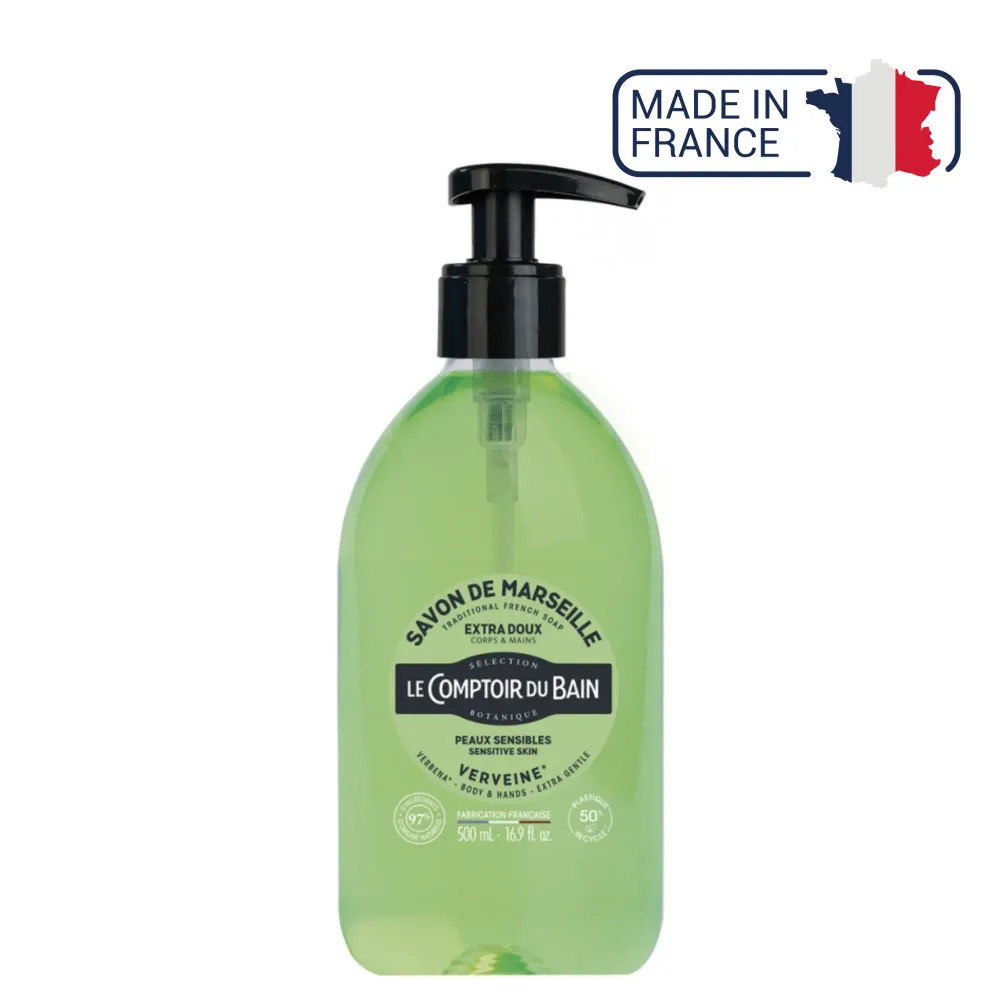 Nestemäinen Marseille-saippua Verbena - 500ml - Le Comptoir du Bain