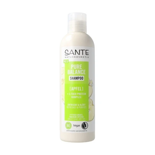 Normaalihoitoa antava shampoo liian rasvaisille hiuksille - Omena ja proteiinikompleksi ECO 250 ml - SANTE