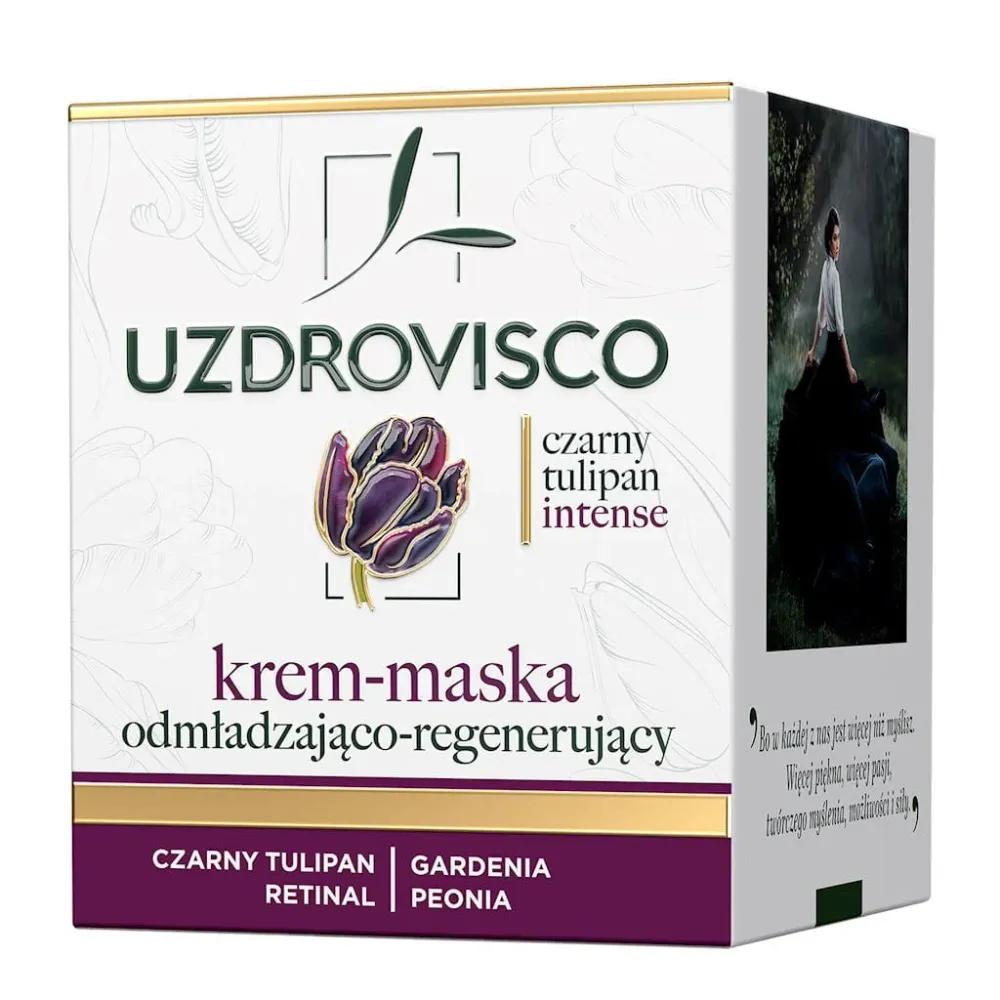 Nuorentava ja uudistava kasvonaamio 50 ml - UZDROVISCO (BLACK TULIPAN INTENSE)