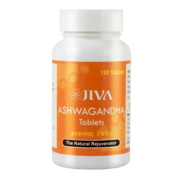 Onglet Ashwagandha 120. JIVA AYURVEDin muisti