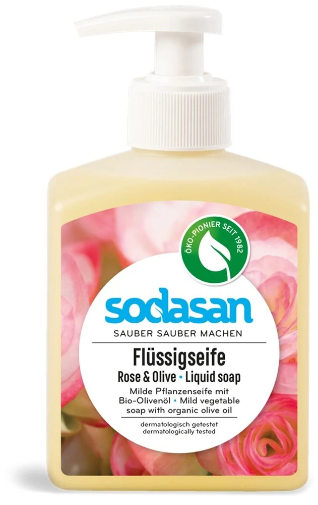 Orgaaninen ruusun ja oliivin nestesaippua 1000 ml SODASAN