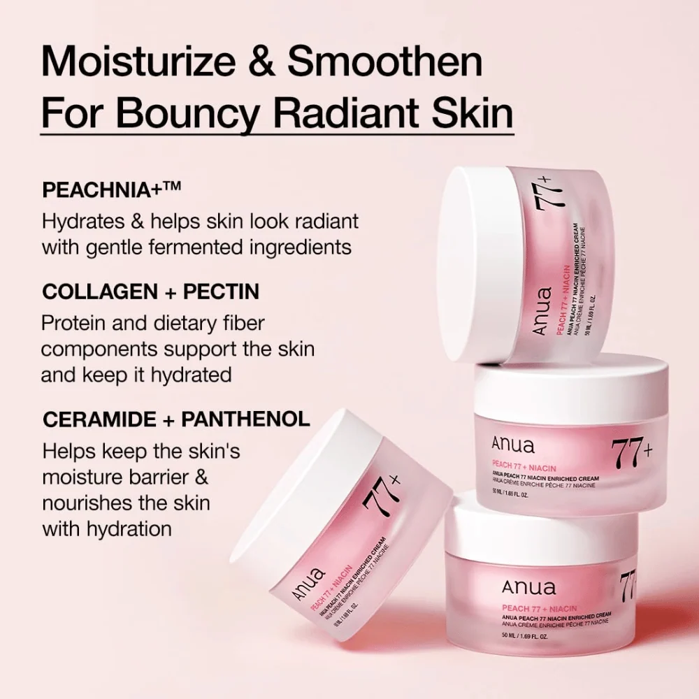 Peach 77% Niacin Enriched Cream 50ml