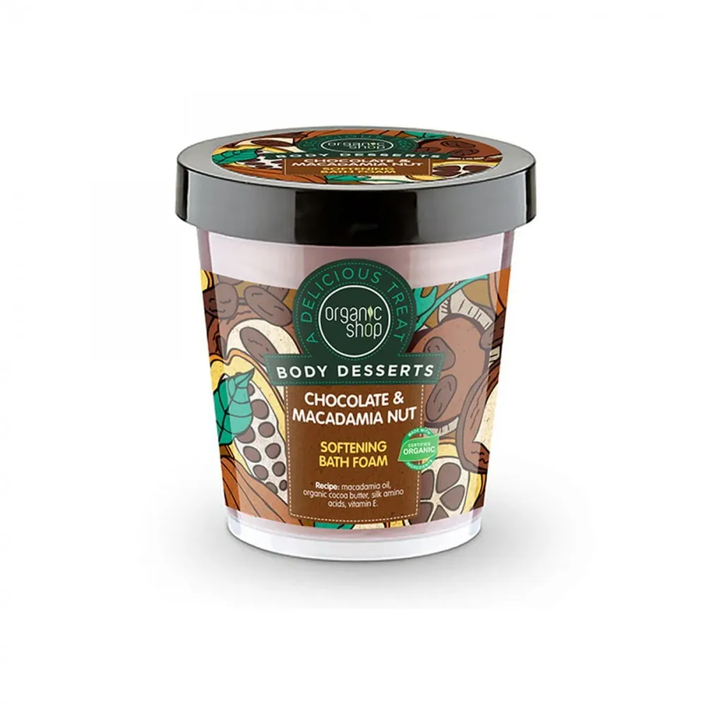Pehmentävä suklaa- ja makadamiavaahto 450 ml