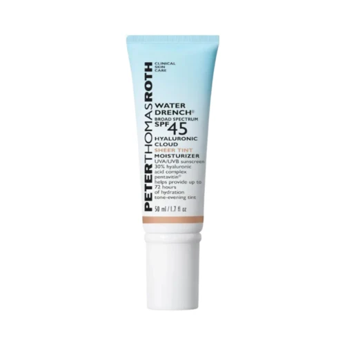Peter Thomas Roth Water Drench Hyaluronic Cloud Sheer Tint Moisturizer Broad Spectrum Aurinkovoide SPF 45