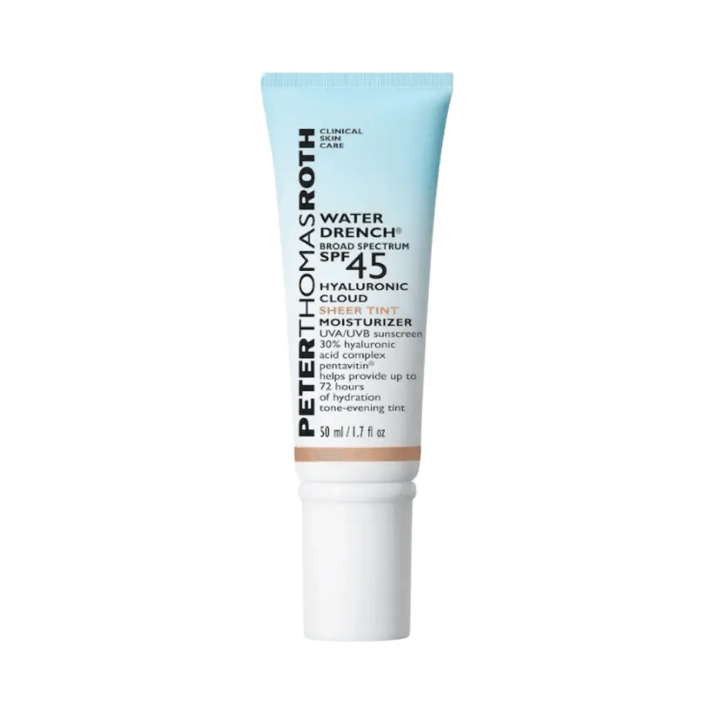 Peter Thomas Roth Water Drench Hyaluronic Cloud Sheer Tint Moisturizer Broad Spectrum Aurinkovoide SPF 45