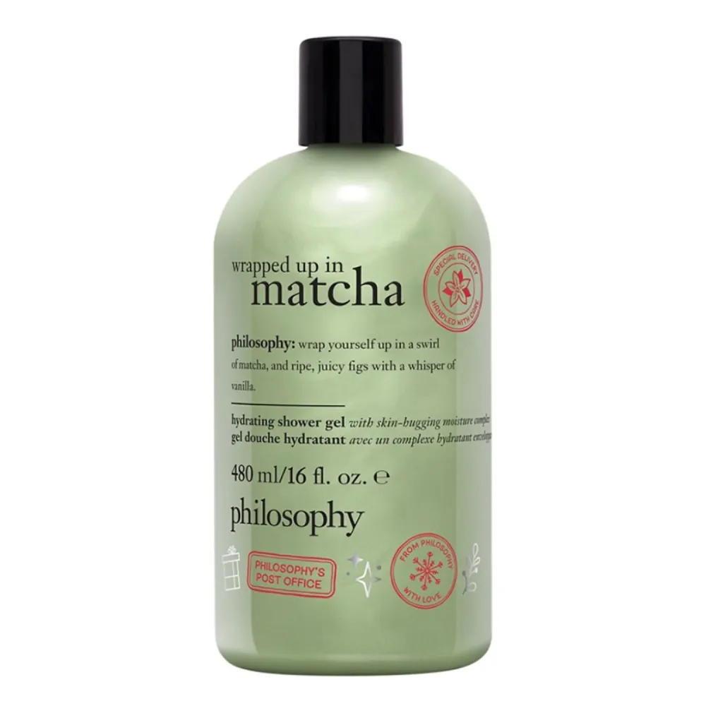 Filosofia käärittynä Matcha-kosteuttavaan suihkuun Philosophy