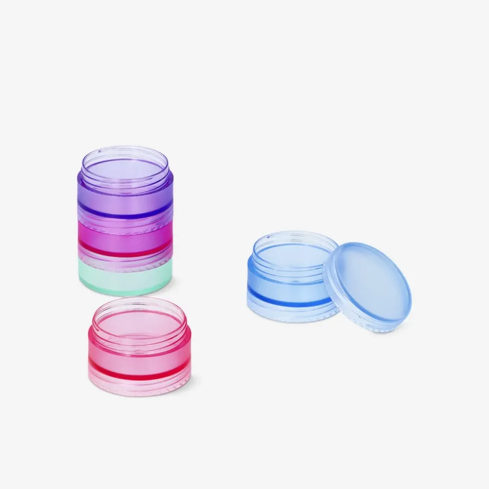 Pinottavat matkapurkit etiketeillä - 5 kpl