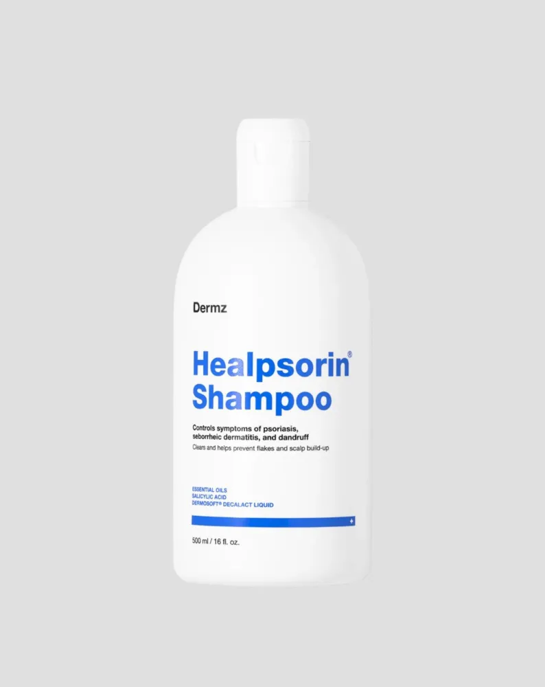 Psoriaasin ja seborrooisen ihottuman shampoo Healpsorin Shampoo Dermz