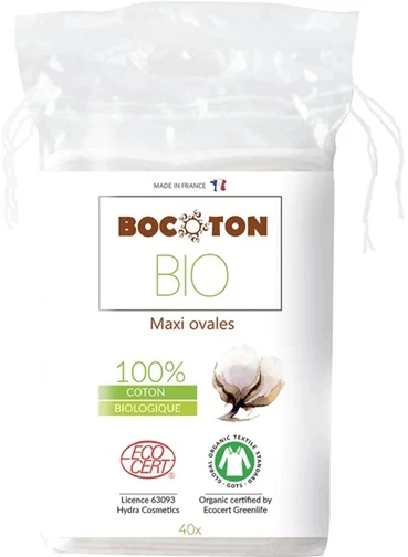 Puhdistustamponit, soikeat 40 kpl BIO BOCOTON