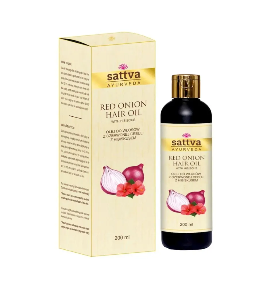 Punaisen korianterin ja hibiskuksen hiusöljy 200 ml - SATTVA