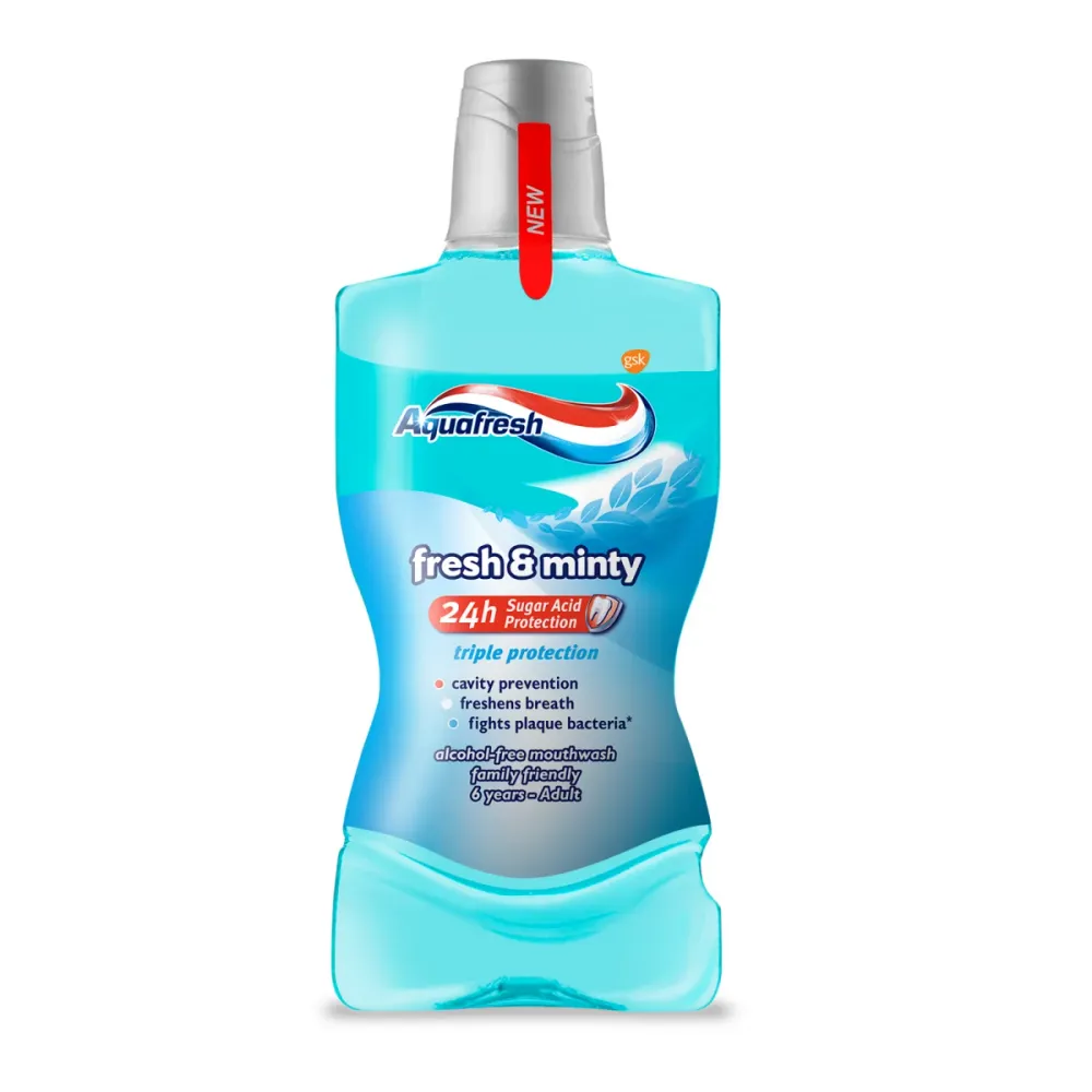 Raikas ja mentholinen suuvesi 500 ml - AQUAFRESH