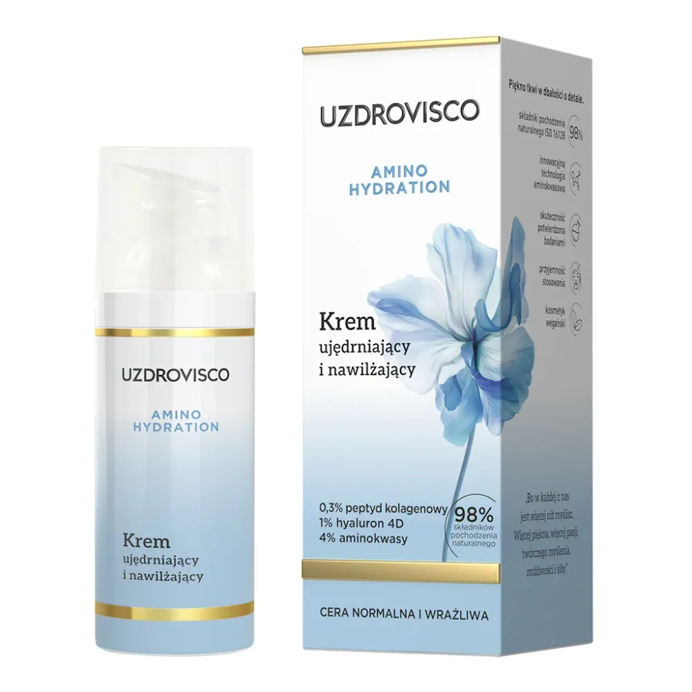 Raskauttava ja kosteuttava kasvovoide 50 ml - UZDROVISCO (AMINO HYDRATION)
