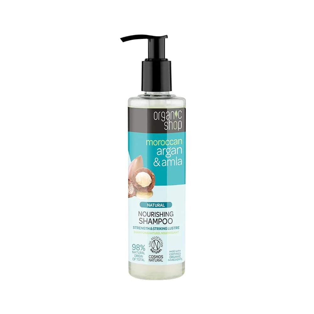 Ravintoarvoinen shampoo hiuksille argan & amla 280 ml