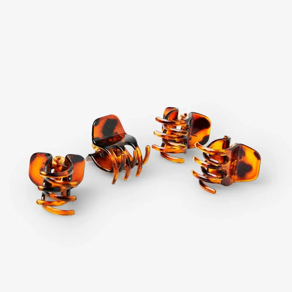 Ruskeat hiusklipsit - 4 kpl