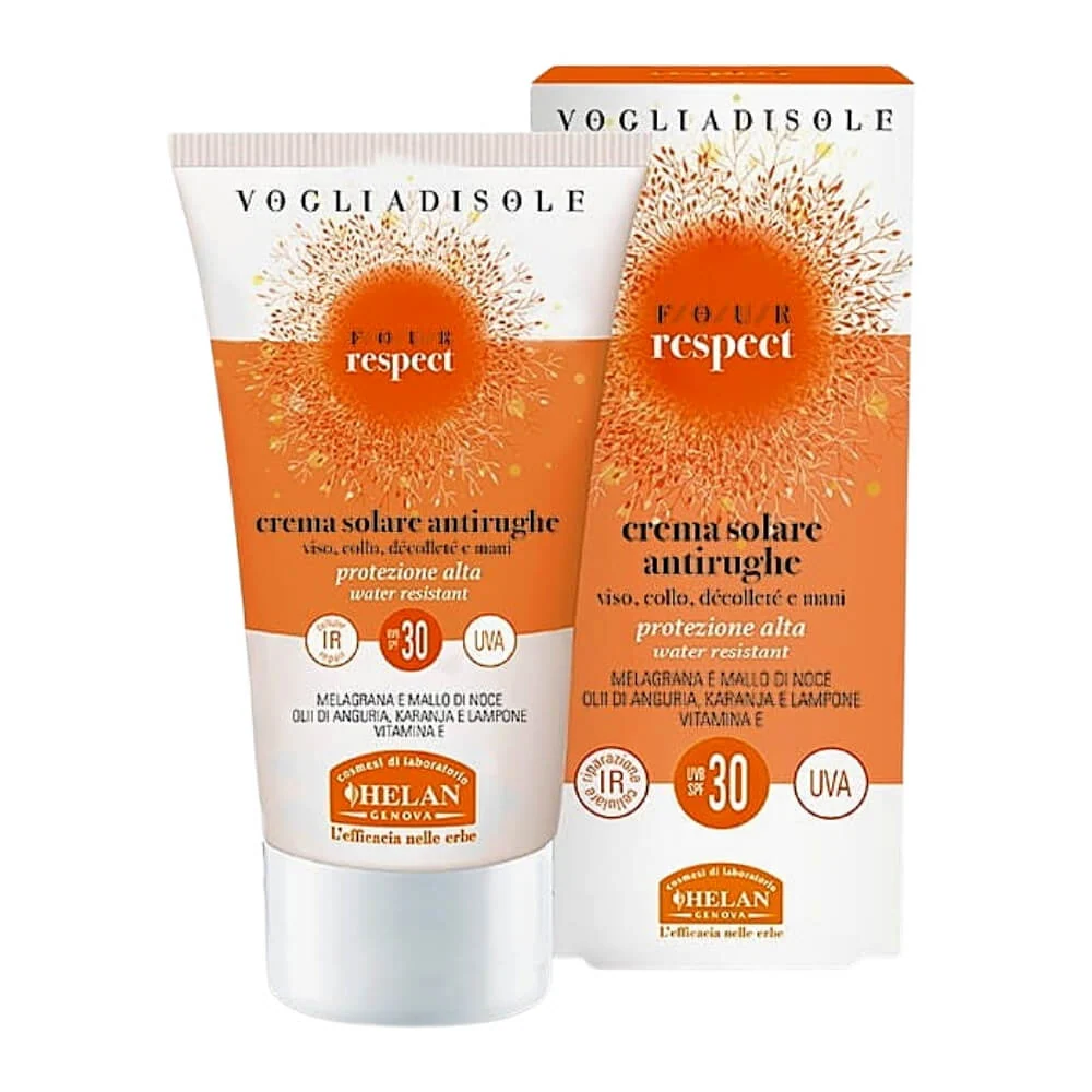 Ryppyjä ehkäisevä aurinkosuoja kasvoille ja käsille SPF 30 50 ml - HELAN