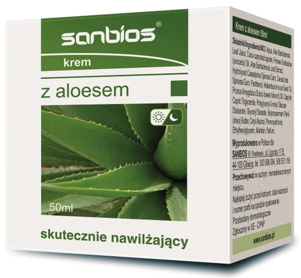 Sanbios Aloe Vera -voide 50 ml Kosteutus ja kosteutus