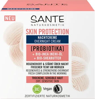 SCHÜTZENDE NACHTHAUTCREME MIT PROBIOTICS, INCHI-ÖL UND SHEA-BUTTER ECO 50 ml - SANTE