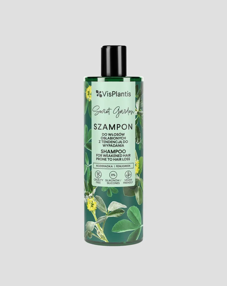Shampoo heikentyneille hiuksille, joilla on taipumus pudota sarviapilan uutteella Vis Plantis