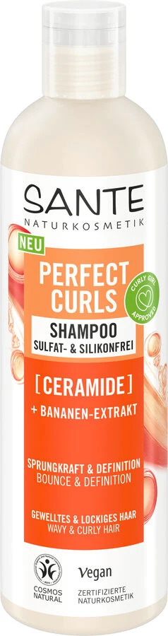 Shampoo kiharoille ja kiharakarvoille CERAMIDEILLA JA BANAANIUUTTEILLA ECO 250 ml - SANTE