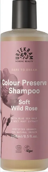 Shampoo villiruusun uutteella värjättyyn tukkaan BIO 250 ml URTEKRAM