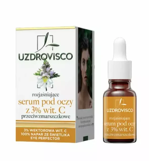 SILMÄSEERUMI VITAMIINILLA C KIRISTÄVIIN SILMIIN 15 ml - UZDROVISCO (HOLLYWOOD)