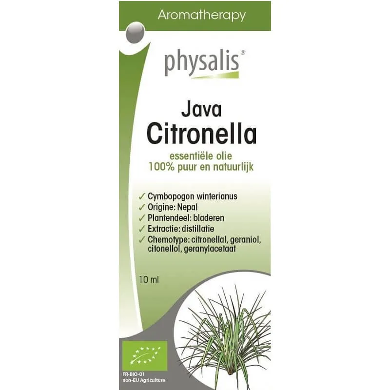 Sitronella (Citronella) eteerinen öljy LUOMU 10 ml - PHYSALIS