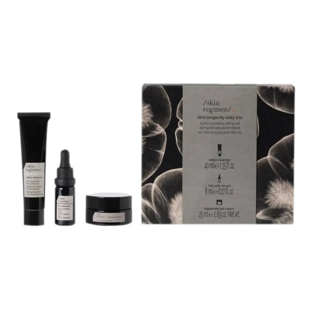 Iho -ohjelma ihon pitkäikäisyys päivittäinen trio -lahjapakkaus Skin Regimen
