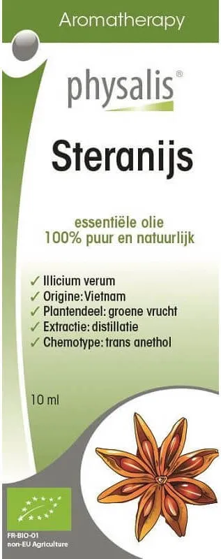 Steraniksin eteerinen öljy (tähtianis) LUOMU 10 ml - PHYSALIS