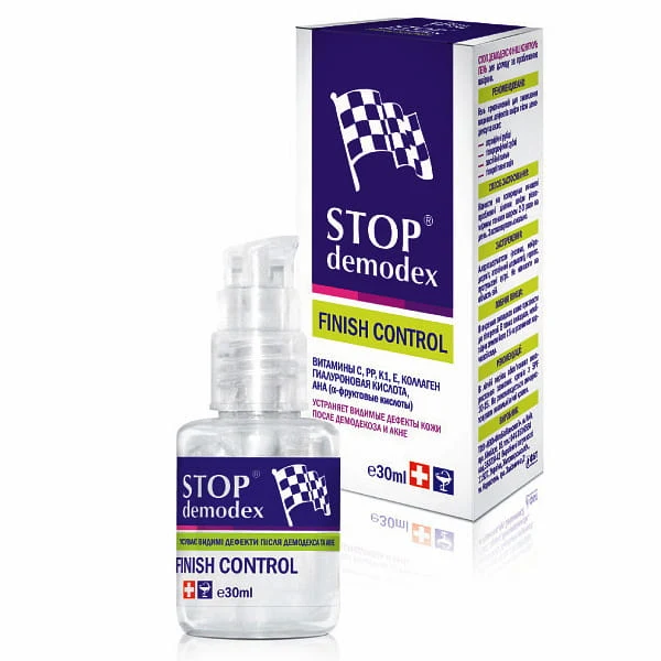 STOP DEMODEX Finish Control Kasvogeeli 30ml (Ukraine) GOLDEN PHARM