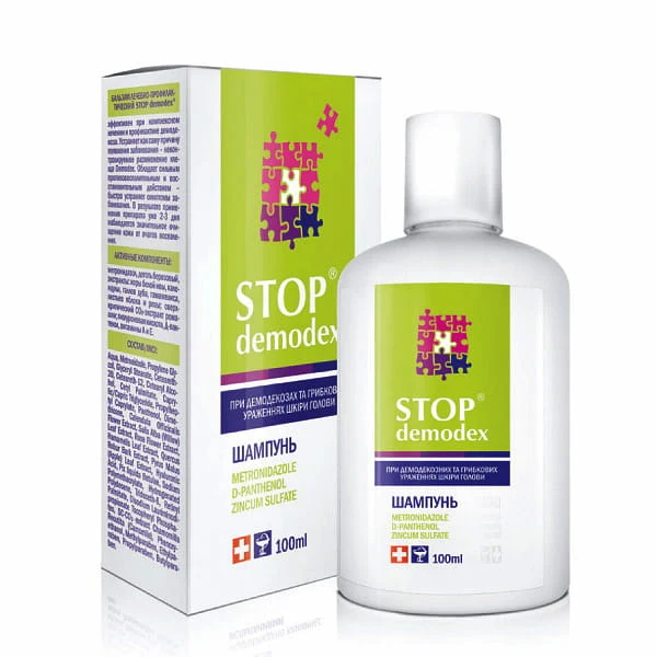 STOP DEMODEX Hiustenpesu 100ml (Ukraina) GOLDEN PHARM