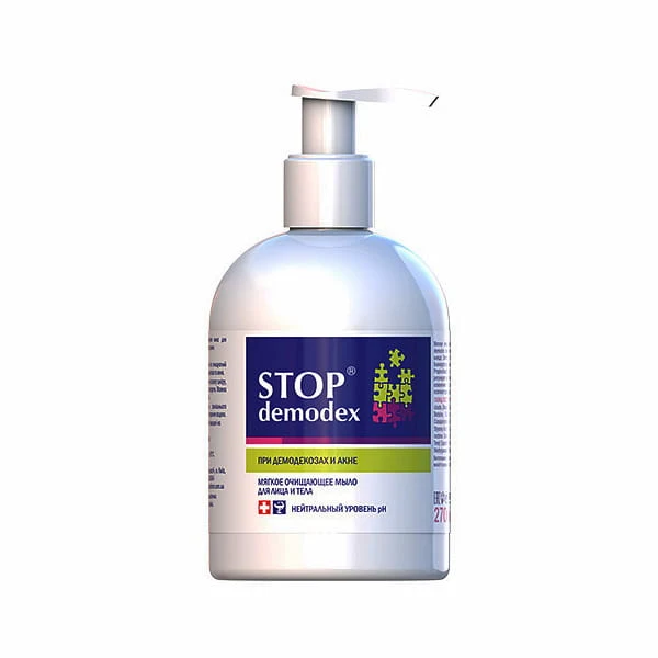 STOP DEMODEX Kasvo- ja kehon saippua 270ml (Ukraina) GOLDEN PHARM