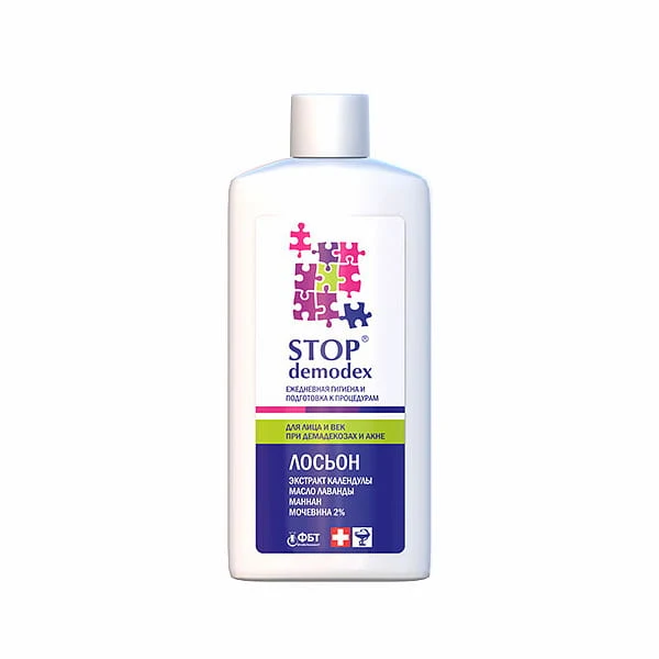 STOP DEMODEX Kasvovesi ja Silmäluomille 150ml (Ukraina) GOLDEN PHARM