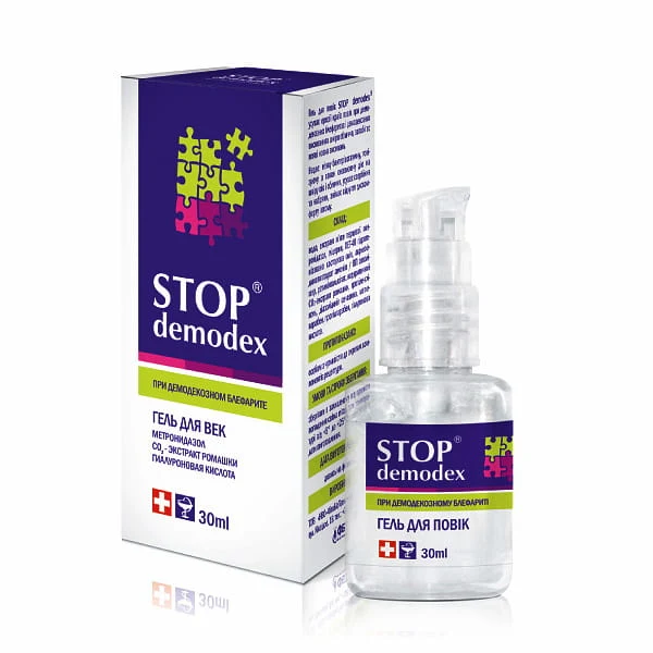 STOP DEMODEX Silmäluomigeeli 30ml (Ukraina) GOLDEN PHARM