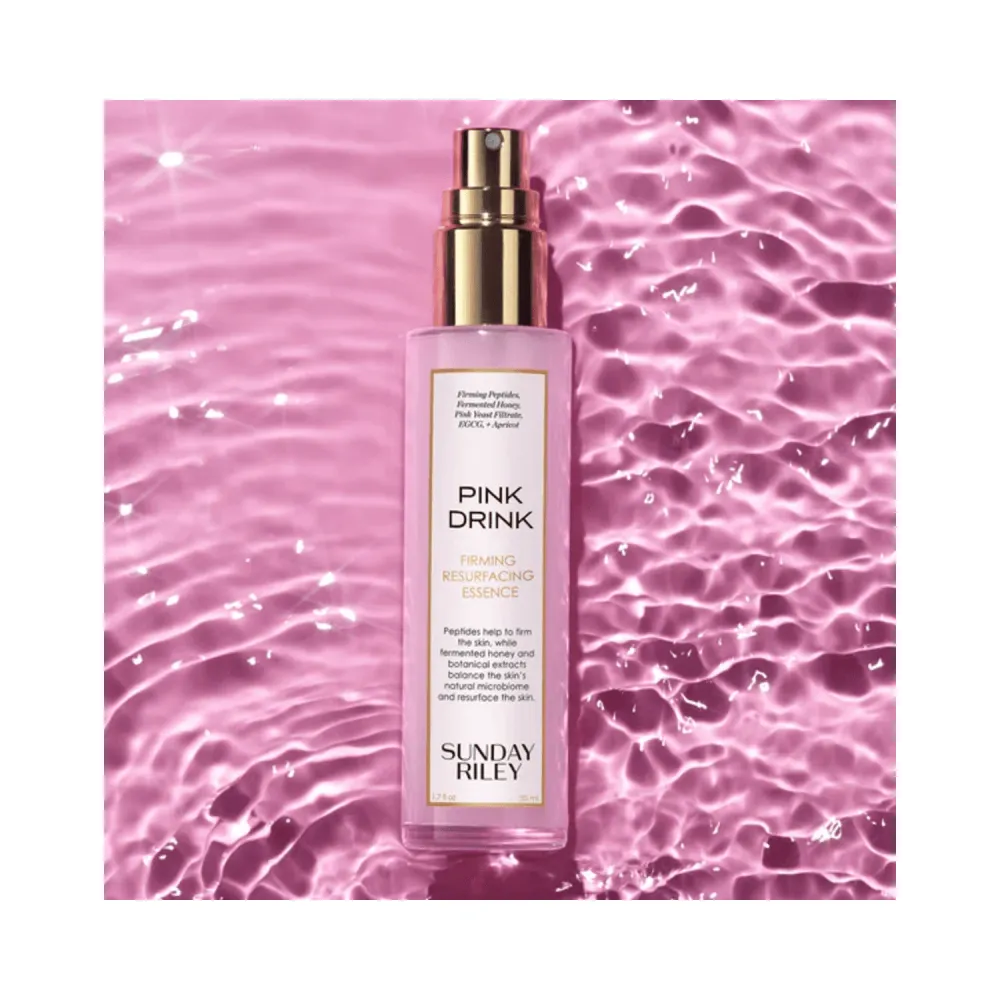 Sunnuntai Riley Pink Drink Firming pinnoitetaan Essence Sunday Riley