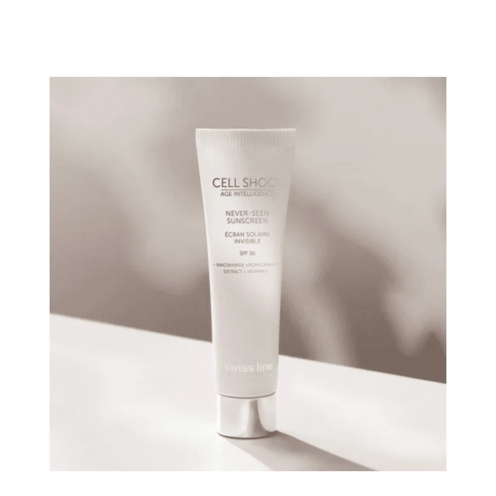 Sveitsin linja, joka ei ole nähnyt aurinkovoidetta SPF 30 Swiss Line