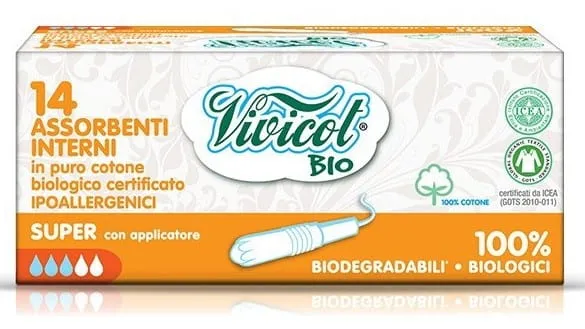 Tamponit sovittimella super 16 kpl VIVICOT BIO