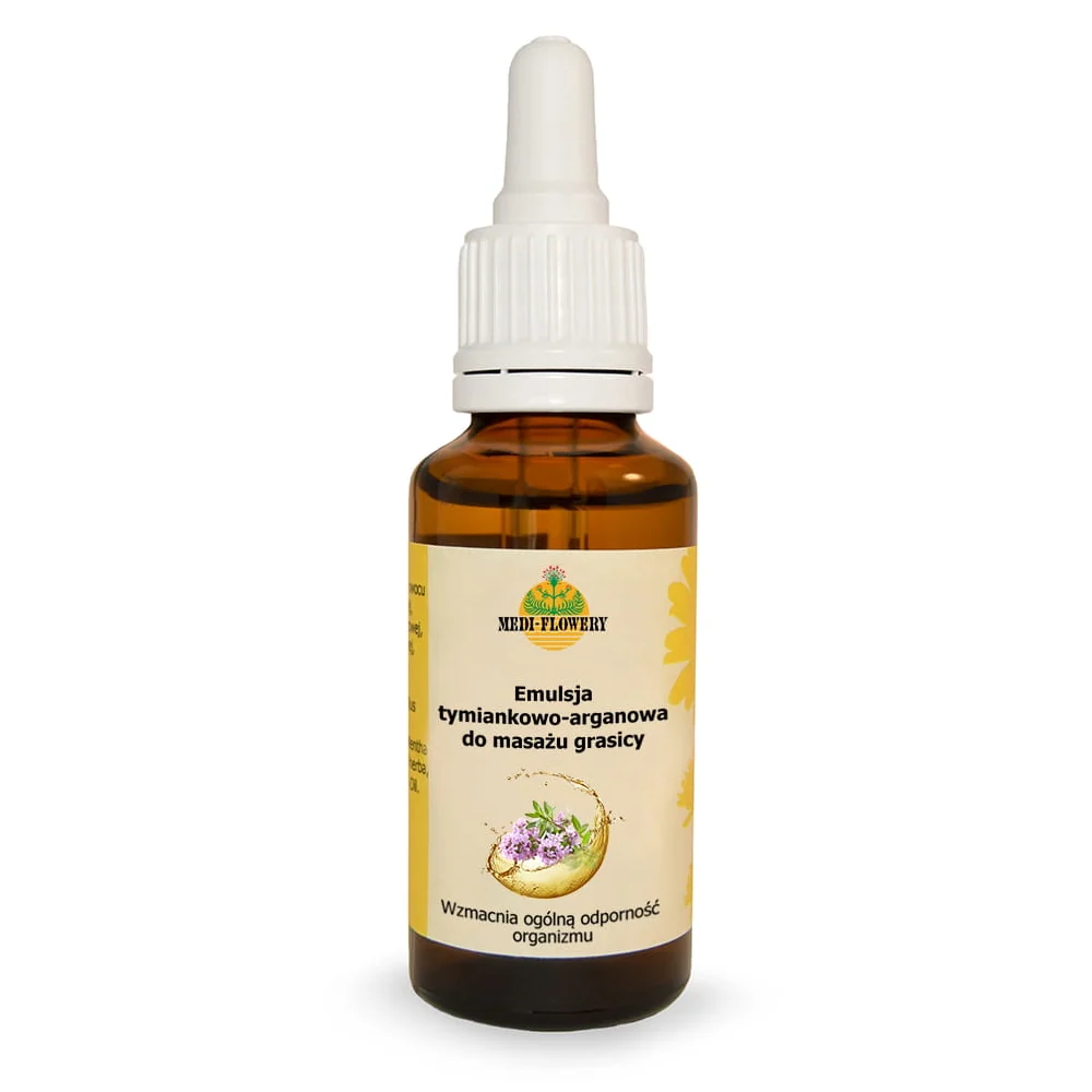 Timjami-argaani-emulsio tyräleikkauksen hierontaan 30ml MEDI-FLOWERY
