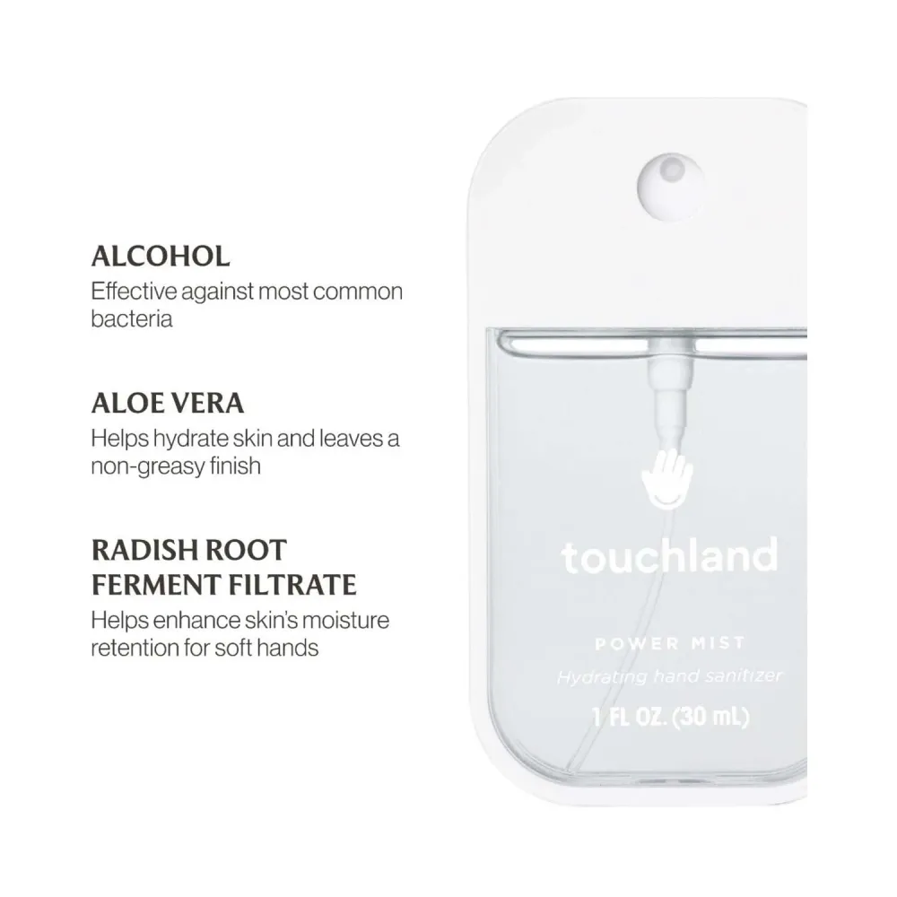 Touchland Power Mist kosteuttava käsienpuhdistusaine - hajusteeton
