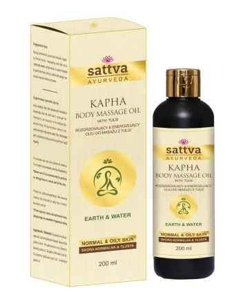 TULSI LÄMMITTÄVÄ JA VIRKISTÄVÄ HIERONTÖLJY 200 ml - SATTVA (AYURVEDA)