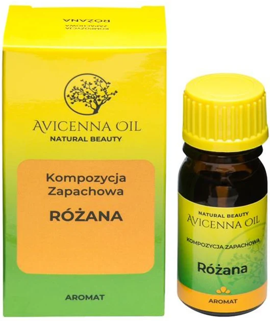 Tuoksutettu ruusunöljy, koostumus 7ml AVICENNE