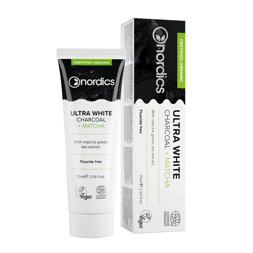 ULTRA VALKOINEN HAMPAA PYYHKIVÄ TAHNA ILMAN FLUORIA ECO 75 ml - NORDICS