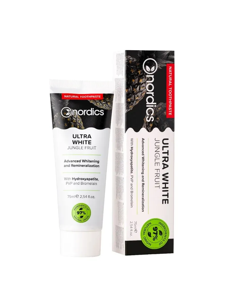 ULTRA WHITE JUNGLE FRUIT FLUORITON ECO 75 ml hammastahna - NORDICS