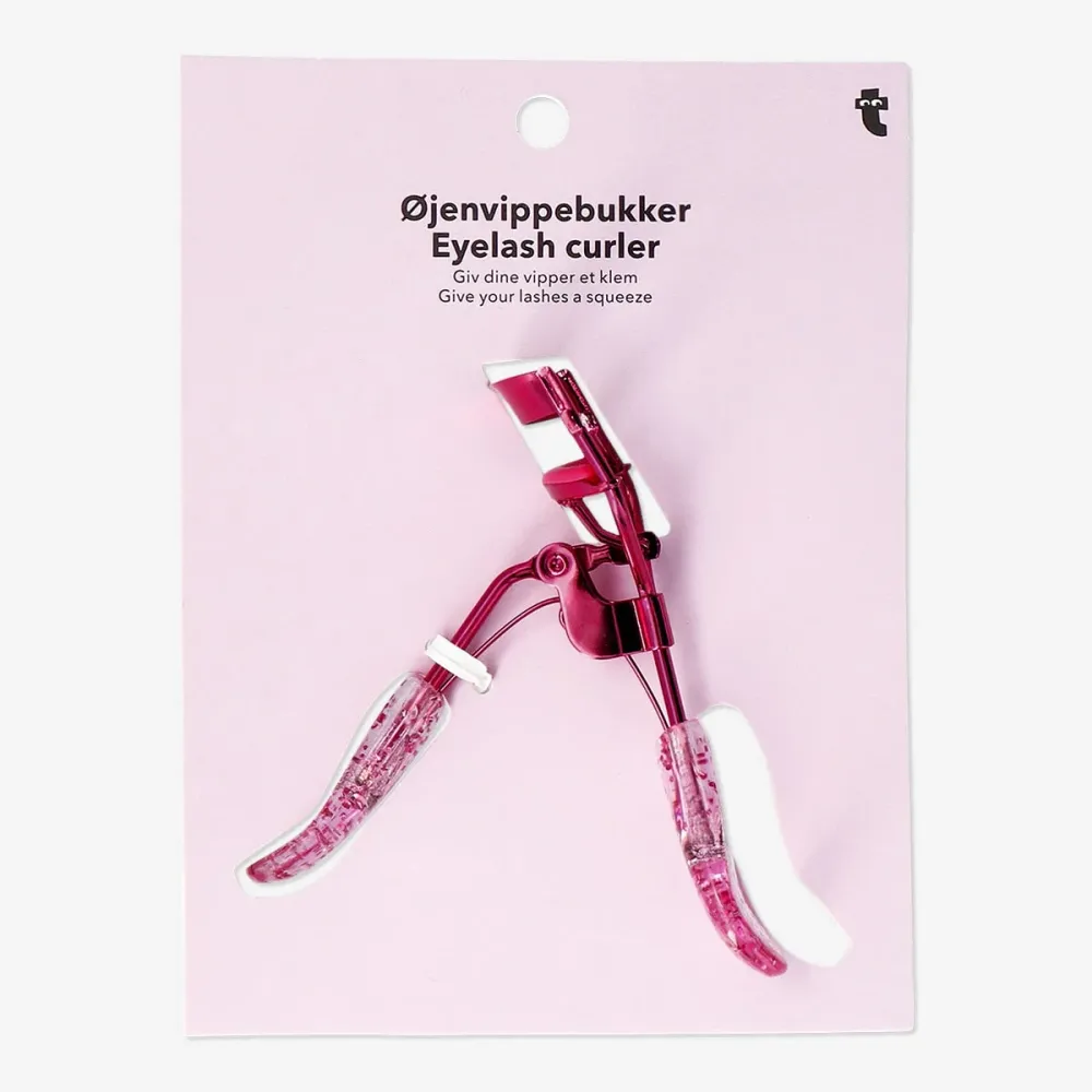 Vaaleanpunainen glitter ripsien kihartimen