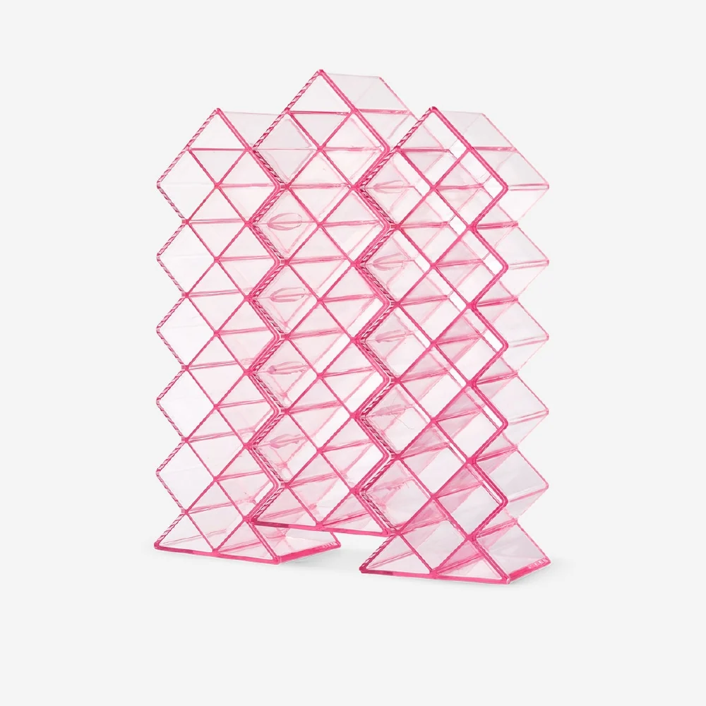 Vaaleanpunainen kosmetiikkakotelo huulikiiltoja varten - 25x20,5 cm